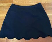 Black Scalloped Skirt