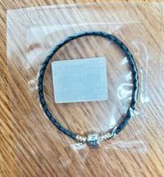 Pandora Single Leather Bracelet w/ Pandora Clasp Charm