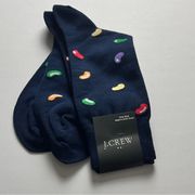 J.Crew Jelly Beans Theme Graphic Logo Crew Style Design Socks NWT