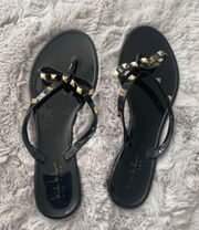 Studded Bow Jelly Flip Flops