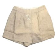 Nordstrom after market Accordion Pleated Off White Ivory Short shorts Size M