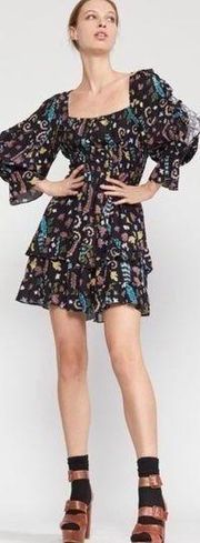 CYNTHIA ROWLEY
HOLLY SMOCKED WAIST RUFFLE DRESS
- BLACK FLORAL, New With Tags