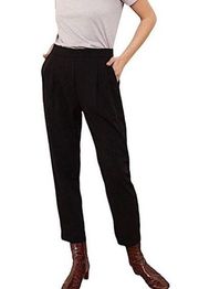 Modern Citizen Finley Pull On Pleated Cropped Trousers in Black Size Small