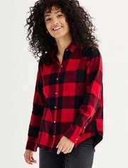 Sonoma  Buffalo Plaid Checked Shirt Medium Cotton Button Up Long Sleeve Tartan