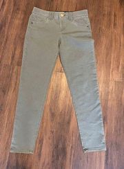 Democracy Women Size 6 "AB" Skinny‎ Jeans Olive / Army Green