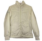 Helsinki Botanical Winter Cream Snow Jacket Small Full Front Zip Pockets