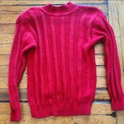 Color Cues Vintage Knit Sweater Red Size Small