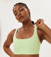 Girlfriend Collective Ella Scoop Neck Sports Bra Key Lime