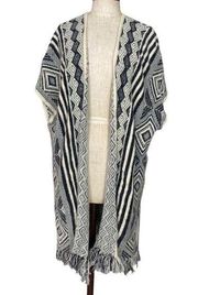 Southwest fringe short sleeve open cardigan