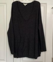 Terra & Sky Brushed V Neck Sweater 1X