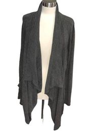 Barefoot Dreams Womens Size S/M Gray Cardigan Angular Top Cozy Chic UltraLite