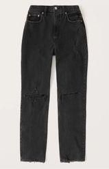 Abercrombie & Fitch Curve Love Ultra High Rise 90's Straight Jean