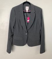 Candie's Junior's Gray Suit Blazer Shoulder Padding Size XL