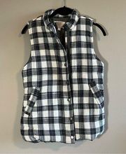 ✨ Skies are Blue Women’s White Black Plaid Vest Small