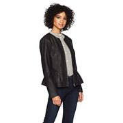 BB Dakota Clary Black Lamb Leather Zip Jacket S