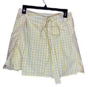 Burberry London yellow checkered skirt size 10