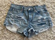 American Eagle Vintage High Rise Festival Jean Shorts Size US 10