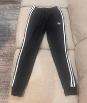 Black Three Stripe Joggers