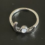 Opal stone moon ring size 5