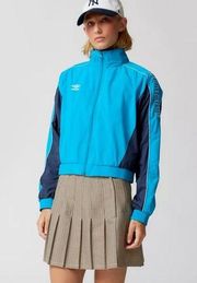 NWT Umbro Women's Diamond Flashback Jacket 2.0 In Blue Jewel/Dark Navy