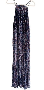 Lucky Brand Womens Embroidered Bodice Tasseled Boho Hippie Maxi Dress 1X Blue