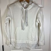 New Balance Womens Small Mock Layer Drawstring Hoodie with Pockets Wool Blend