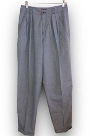 Vintage 80’s Liz Wear High Waisted Parachute Pants Pleated Blue Womens 10