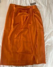 J. Crew Satin Midi Skirt