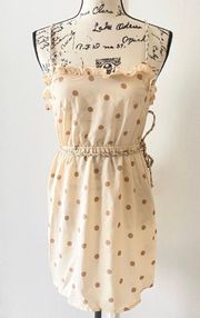 • Polka Dot Natural Beach Sundress