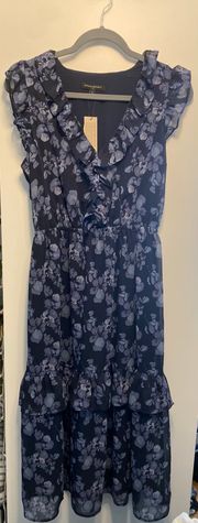 Navy Floral Dress