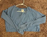 Blue  Cropped Sweater