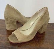 1.State Rianne Womens Slip On Open Toe Leather Sandals Tan Size 8