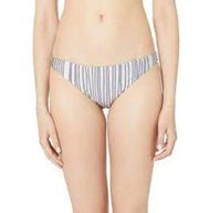 BCBGMAXAZRIA Low Rise Hipster Bikini Bottom Striped Beach Black White 4 NWT