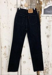 Levi’s Vintage Levi black high waist straight leg mom jean