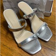 Silver Heeled Sandals