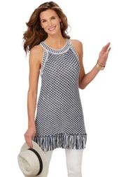 Bambado Fringe Crochet Tunic Top / Mini Dress