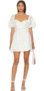 FOR LOVE AND LEMONS Jocelyn Mini Dress In White