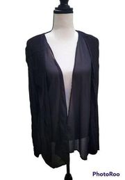 Simply Vera by Verawang Size M Open Front Cardigan with Sheer Layer