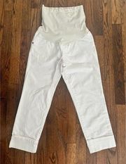 Women’s White Maternity Cropped Jeans XS