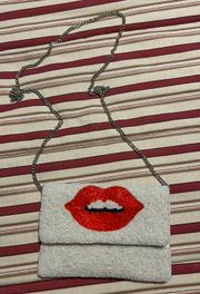 Beaded lip Purse