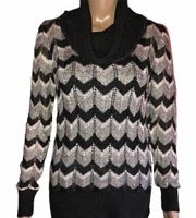 INC sparkly Chevron Print Sweater 