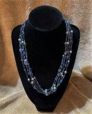 Vintage NY & Company Multistrand Beaded Choker