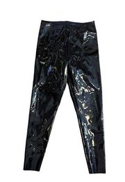 Black Faux Patent Leather Legging XL