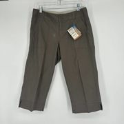 Columbia Shady Cove Capri Pants Khaki Brown Omni Shade Outdoor Hiking Size 8