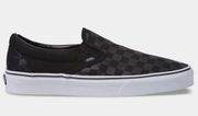 Checkerboard Slip-On Black & Black Shoes