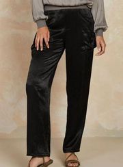 Current Air Anthropologie Satin Wide Leg Pants XS Nwt