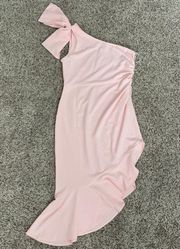 Pink One Shoulder Formal Dress