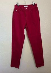 Vintage Guess High Waisted Tapered Jeans in Red 29