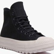 Converse Black CTAS Lift Ripple Hi Lace-Up Platform Sneakers, Women’s 8.5 HTF!