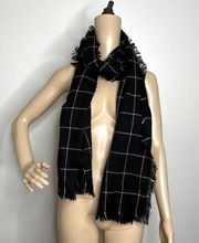 Old Navy Black Checkered Knit Scarf